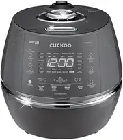 (CRP-CHSS1009F) Dark Grey-CUCKOO 10-Cup Induction Heating Pressure Rice Cooker & Warmer, Slow Cooker, Programmable Menu, Timer, Multi-Functional