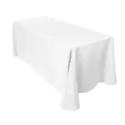 5 pc 90"x156" Rectangular Tablecloth Fabric Linen Cloth Dinner Wedding Banquet