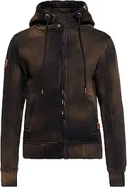 [Queen Kerosin] Women's Outdoor Sweat Jacket | Functional Jacket | Softshell Lining | Oil Wash | Embroidery | Q.k. Adventure Gear Q.k. Adventure Gear Q.k. Adventure Gear