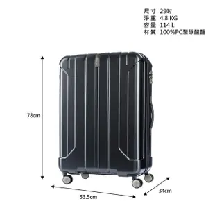 【Samsonite 新秀麗】28吋 Niar 可擴充PC TSA飛機輪行李箱(多色可選)