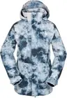 VOLCOM WOMENS XS WESTLAND INSULATED SNOWBOARD SKI SNOW JACKET STORM TIE DYE BLUE