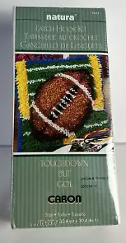 Caron Natura Latch Hook Kit Touchdown Football 12"x12" Art. #P541 NEW/Sealed