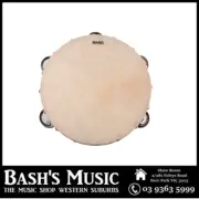 Mano Percussion 8 Inch Tambourine Wood Rim 5 Pairs Jingles 8"