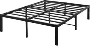 40Cm Double Bed Frame,Metal Bed Base,Steel Slat Mattress Support,Under Bed Stora