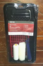 Shur-Line 5pc Paint Set *Kitchen & Bath* Tray/Grid/Mini Roller Frame/(2) Rollers