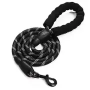 Nylon Reflective Big Dog Harness Pet Dog Accessories for Small Medium Large Dogs Dog Walking Cat Collar Supplies Dog Leash black 1.2cm 3M