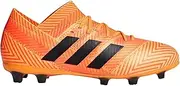 [adidas] Kid's Nemeziz 18.1 FG Soccer Cleat, 4.0 D(M) US, Zest/Core Black/Solar Red