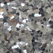 Silver Heart Sequin 6mm (1/4") Confetti Glitter Metallic No hole Costume Craft