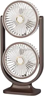 Desk Fan, USB Rechargeable Fan, 5.51x3.74x11.81 inches High Speed Portable Desk Blower, Double Head Design, Quiet Cooling Device for Home, Outdoor, School, Dorm, Travel