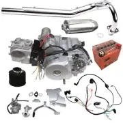 125cc Semi Auto Engine Motor w/ Reverse Exhaust Kit For ATV Quad Go Kart Buggy