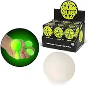 Tobar Glow in Dark Squish Ball - Glow in the Dark Theme - Squish Toy - Squish Ball - Ages 3+ - Assorted Designs and Colours