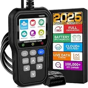 OBD2 Scanner Battery Tester Diagnostic Tool, Enhenced IPS Color Screen Car Code Reader CAN Engine Check Clear Fault Light, Scan Auto Battery Voltage/Life, Could Printer for All OBDII Cars Since 1996