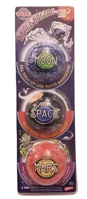 NOS Vintage Wham-O 3 pc Space Balzac Official Balloon Ball Moon Space Mars 1998