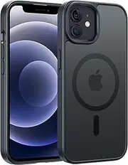 FNTCASE for iPhone 12 Phone Case: for iPhone 12 Pro Magnetic Matte Textured Military Grade Drop Protection Translucent Cell Cover - Slim Durable Shockproof Protective Bumper
