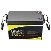 LiFePO4 12V 200Ah Lithium Battery w/ Smart BMS for Solar, RV, Boat, Off‑Grid Kit