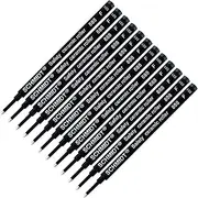 Schmidt 888 Safety Ceramic Rollerball Refill - Black Ink (Fine Tip 0.6mm) - Pack of 12