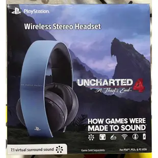 PS4 秘境探險4限定版無線耳機 PS3、PS5適用