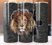 Dad Man Legend Myth King Lion Tumbler 20 oz Skinny Cup Mug Lid Straw