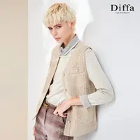 在飛比找momo購物網優惠-【Diffa】氣質小香風毛呢觸感背心式外套-女