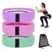 Resistance Bands for Working Out, Women Exercise Bands for Legs and Glutes, 3 Resistance Level, Fabric Material, Easy to Carry- 3 Pieces