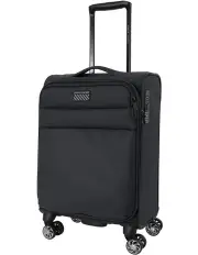 [PIERRE CARDIN] Horizon Soft Water-Repellent Cabin Carry-On Spinner in Black