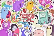 50 Adventure Time Waterproof Vinyl Stickers for Hydro Flask Laptop Car Bumper