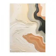Abstract Brown Knife Art Painting Canvas Print