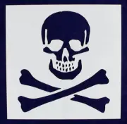 Large Skull & Bones Stencil- 16" x 16" Painting/Crafts/Template -Mylar 14 Mil