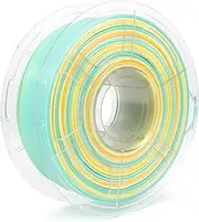 Half-Clear PETG Filament 1.75mm 1kg Translucent Dual Color 3D Printer Filament High Speed PETG Filament for 40-100mm/s Fast Printing Dimensional Accuracy +/- 0.02mm,One Size,Blue+White+Orange