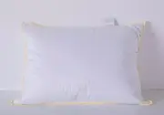 Goose Down Feather Soft Pillows Queen Size One Pack 100% Cotton Supportive Co...