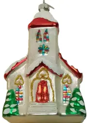 Christopher Radko 25th Anniversary Christmas Church Chapel Ornament NIB