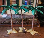 Set of Three 3 Playmobil New Palm Trees + Monkey New W/O Box Vintage Rare HTF