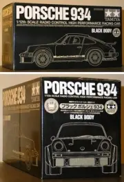 TAMIYA RC 1/12 BLACK PORSCHE 934 RSR TURBO on GT01 CHASSIS LIM NEW KIT NEW BOX