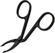 Scissor with Easy Scissor Handle | Professional Stainless Steel Eyebrow Tweezers | Plated Eyebrow Scissors Straight | Straight Tip Eyebrows Tweezers | Curved Handle Clip for Women