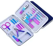 Manicure Cutters Nail Clipper Set Household Stainless Steel Ear Spoon Nail Clippers Pedicure Nail Scissors Tool,15pcs