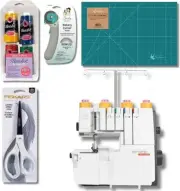 Bernette B44 Funlock Coverstitch Overlock Serger Bundle with Accessories