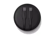 Uniq Halo USB-C to USB-C 1.2m Cable Fast Charger w Organizer For iPhone Black