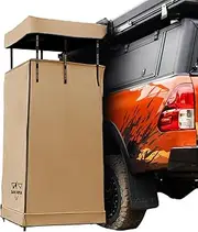 SAN HIMA Camping Awning Shower Tent with Roof - Rapid Set-up Car Side Shower Room w/LED Light, Camping Waterproof Portable Privacy Shelter Bathroom Overland