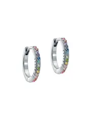Ted Baker Silver Multi Heplie: Crystal Hoop Earrings (E76514) | $69