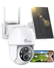 2K Solar Security Cameras Wireless Outdoor, WiFi Cameras for Home Security Ba...