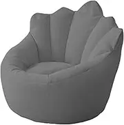 UYSOFRCV Bean Bag Chair Cover for Kids and Adults (No Beans), Stuffable Zipper Sack Beanbag Case Washable Premium Soft Cotton Linen, NO Filler,Dark Gray,70×70×60cm