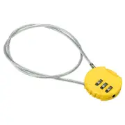 Small Combination Lock 19.6 Inch, 1 Pack 3 Digit Padlock for Gym Locker, Yellow