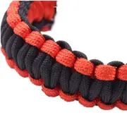 5-in-1 Multi-function Outdoor Seven-core Umbrella Rope Lanyard Camping Adventure Bracelet Red plus black
