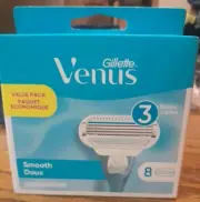 Gillette Venus Smooth Women's Razor 3 Blade Refill 8 Cartridges NIB