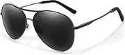 [BOTPOV] Polarized Aviator Sunglasses for Men and Women-100 UV Protection Mirrored Lens -Metal Frame with Spring Hinges