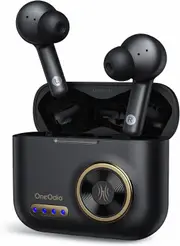 True Wireless Earbuds, OneOdio F2 Hi-Fi Stereo Headphones with Mics, Ergonomic Design, 48H Playtime, Portable Charging Case for Workout, Home, Office, Travel (Black)
