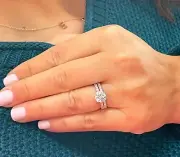 IGI Certified 14k Solid Rose Gold Round Cut Diamond Engagement Ring And Band 2.1