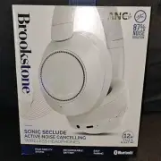 BROOKSTONE SONIC SECLUDE ACTIVE NOISE CANCELLING WIRELESS HEADPHONES BLUETOOTH