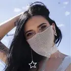 Jewelry Vintage Crystal Mouth Mask Bling Reticulated Rhinestone Face Mask