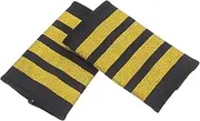 OATIPHO 1 Pair Pilot's Soft Shoulder Boards Epaulets Badge for Uniform Patches Captain Uniform Bars Pilot Uniform Bars Pilot Party Costume Polyester